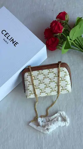 Celine Clutch on Chain Triomphe canvas and Lambskin product photo in Karama, Dubai
