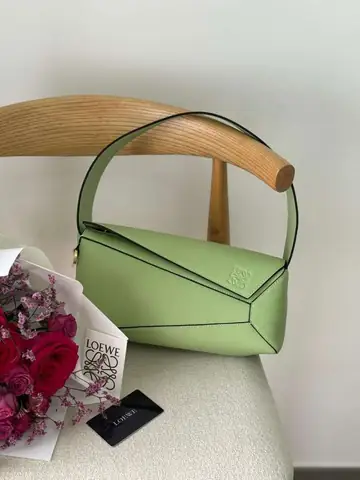 Loewe Mini Puzzle Light Green Calfskin Edge Hobo Bag product photo in Karama, Dubai